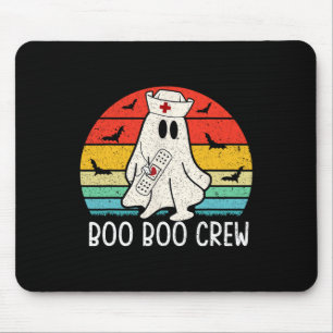 Mousepad Retro Ghost Boo Boo Crew Mulheres Enfermeiras Enfe