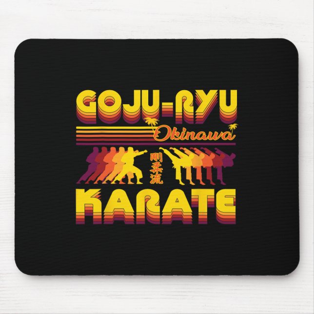 Mousepad Retro Goju-ryu Karate Design de Verão Para Kar (Frente)