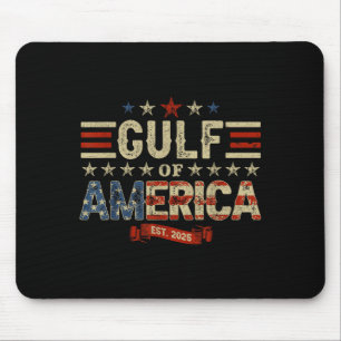 Mousepad Retro Golfo Dos EUA América Est 2025 Bandeira Amer