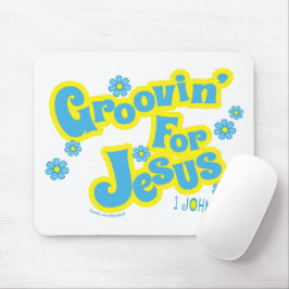 Mousepad Retro Groovin' Para Jesus Cristo Mouse Cristão