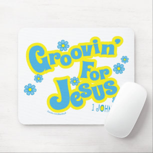Mousepad Retro Groovin' Para Jesus Cristo Mouse Cristão