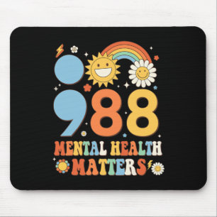 Mousepad Retro Groovy 988 Mental Health Importa Suicídio An