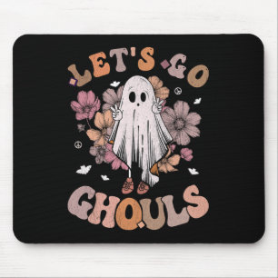 Mousepad Retro Groovy Go Ghouls Ghost 70s Hippie Hall