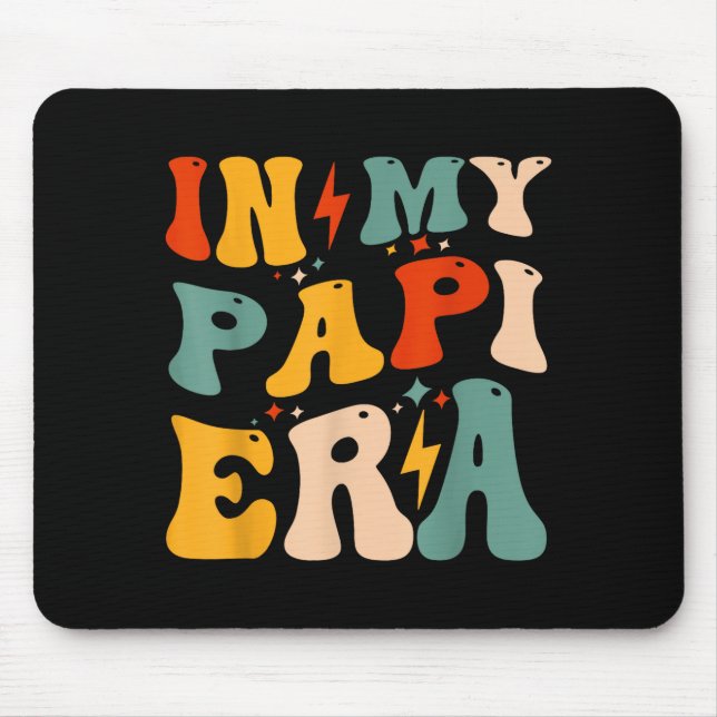 Mousepad Retro Groovy In My Pa Era Funny Father's Day Mens  (Frente)