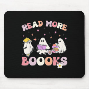 Mousepad retro Groovy Leia mais livros Ghost Boo ghoul engr