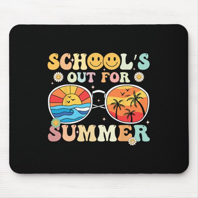 Mousepad Retro Groovy School39s Out for Summer Graduation T (Frente)