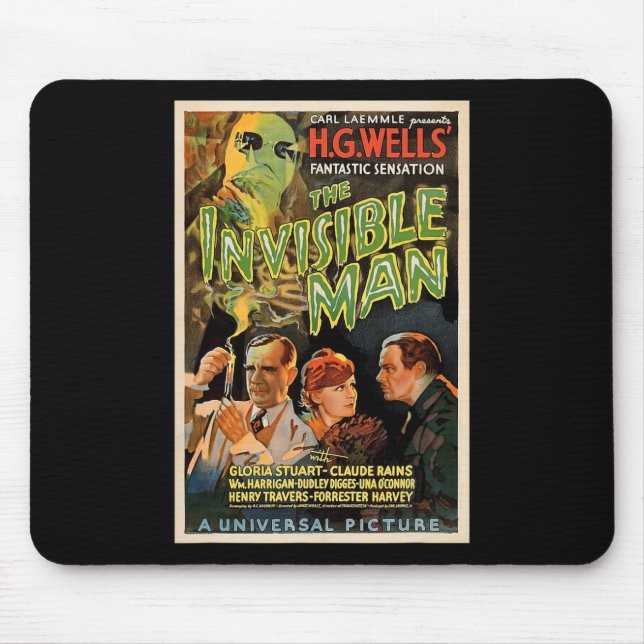 Mousepad Retro Horror Movie S Monstros Halloween (Frente)