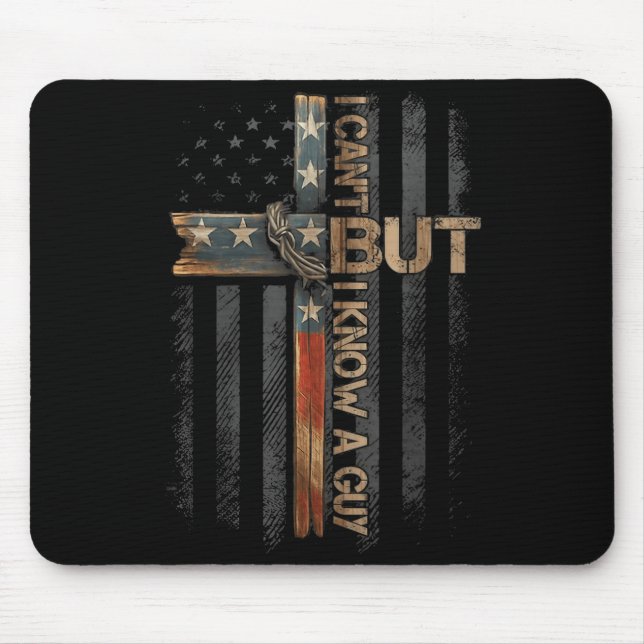 Mousepad Retro I Can't But I Know A Guy Christian Faith Bel (Frente)