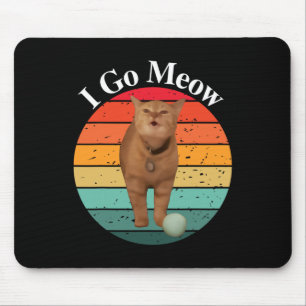 Mousepad Retro I Go Meow Engraçado Cat Singing Meme