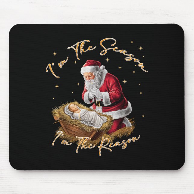 Mousepad Retro Im A Época É A Razão Para Papais noeis Relig (Frente)