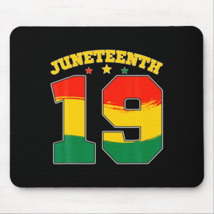 Mousepad retro juneteenth 19 afro-americano liberdade preto