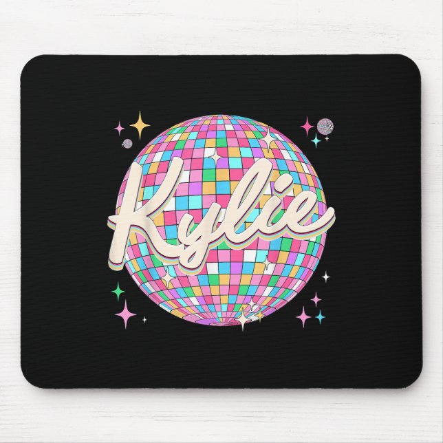 Mousepad Retro Kylie Nome I Love Kylie Personalizado D (Frente)