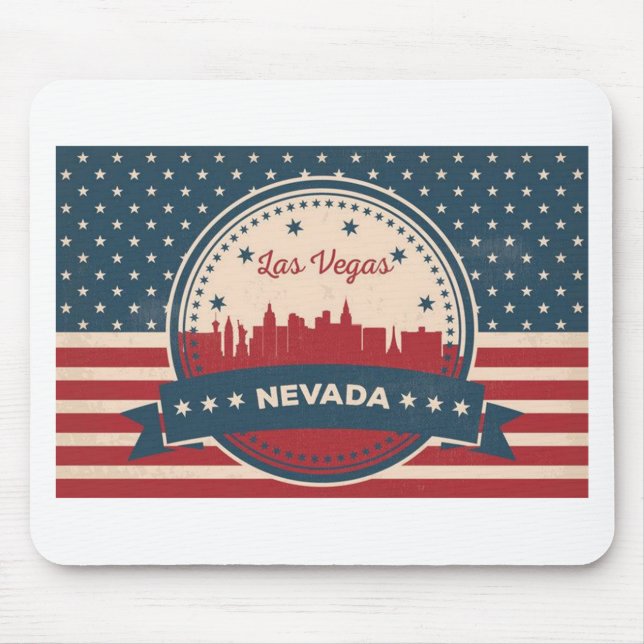 Mousepad Retro Las Vegas Skyline (Frente)
