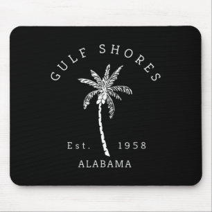 Mousepad Retro Legal Golfo Shores Al Beach Palm Graphic