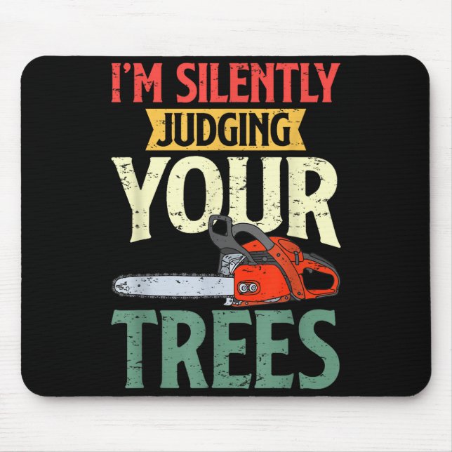 Mousepad Retro Logger Lumberjack Arborist Dad Apparel Co. S (Frente)