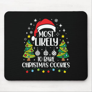 Mousepad Retro Mais Provável À Família De Cookies De Natal