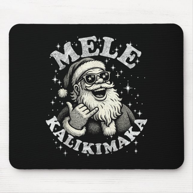 Mousepad Retro Mele Kalikimaka Hawaiian Christmas Party San (Frente)