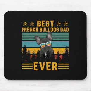 Mousepad Retrô Melhor Pai de Bulldog Francês Nunca Cachorro