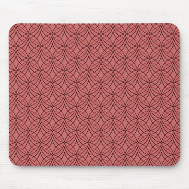 Mousepad Retro Metro Vermelho Suave (Frente)