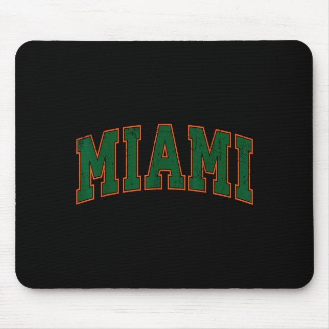 Mousepad Retro Miami Florida Tee Men Women And Kids  (Frente)