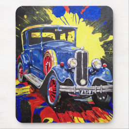 Mousepad retro, móvel, automóvel, vintage,