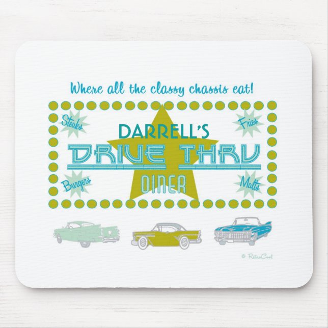 Mousepad Retro Movimentação-Através do comensal (grn) (Frente)