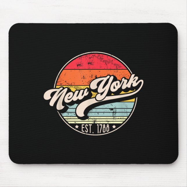 Mousepad Retro New York Home State Ny Cool 70s Style Sunset (Frente)