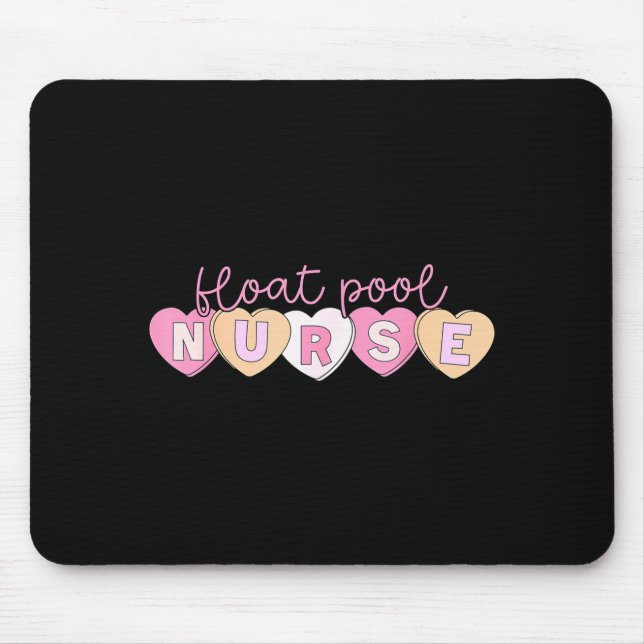 Mousepad Retro Nurse Float Ol Valentines Heart Icu Med Surg (Frente)