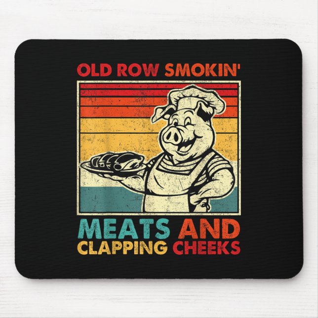 Mousepad Retro Old Row Smoking Meats And Clapping Cheeks Fu (Frente)