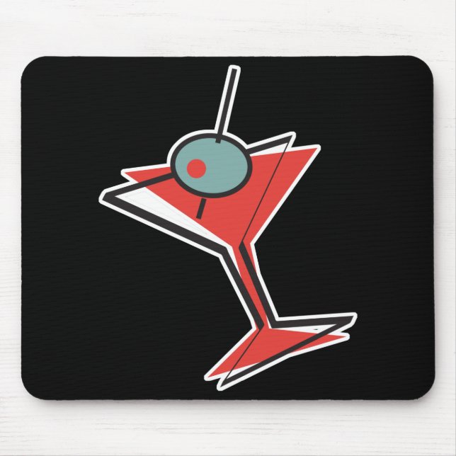 Mousepad retro oliveira martini (Frente)