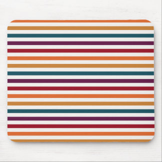 Mousepad Retro Outono Listras Horizontais Multicoloridas