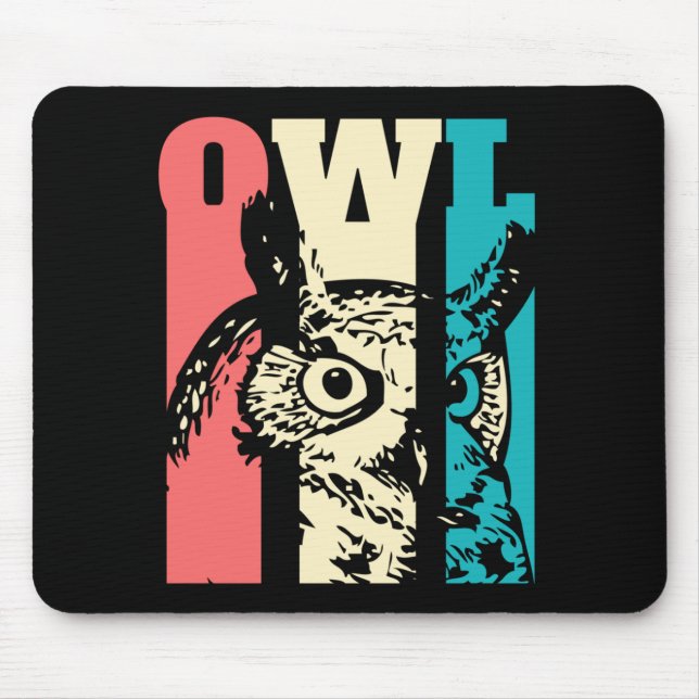 Mousepad Retro Owl (Frente)