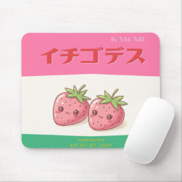 Mousepad Retro Pop Strawberry Charm - Harajuku Kawaii Style
