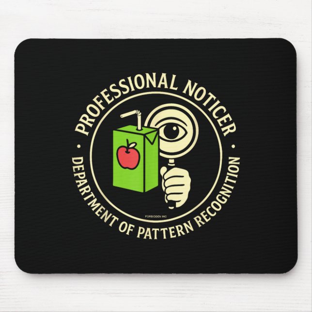 Mousepad Retro Professional Noticer Department Of Pattern R (Frente)