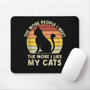 Mousepad Retro Quanto Mais Pessoas Eu Conheço Mais Eu Gosto