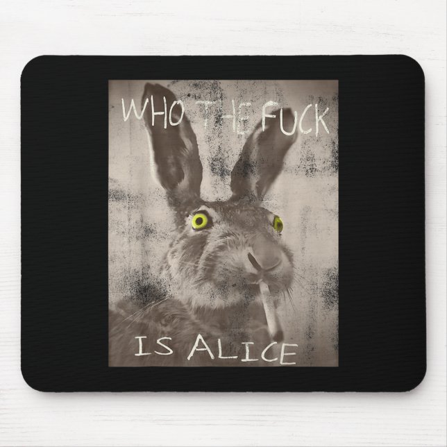 Mousepad Retro Quem É O Pé É O Coelho Engraçado Da Alice (Frente)