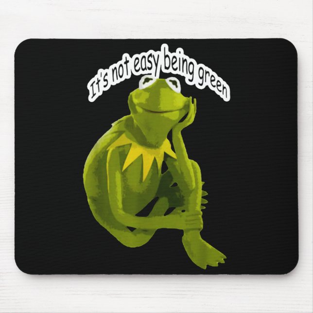 Mousepad Retro Quote Its Not Easy Being Green Funny Frog An (Frente)