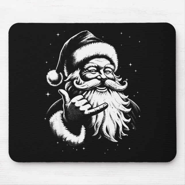 Mousepad Retro Rad Christmas Mele Kalikimaka Santa Shaka Ha (Frente)