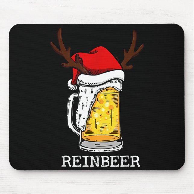 Mousepad Retro Reindeer Winedeer Reinbeer Matching Couples  (Frente)