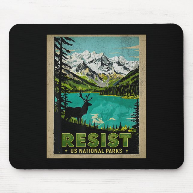 Mousepad Retro Resist Alt Us National Park Nps Service (Frente)