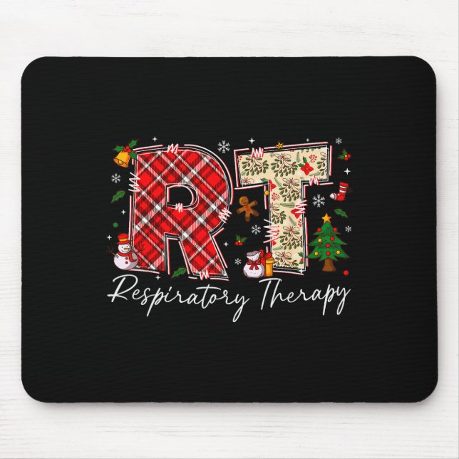 Mousepad Retro Resratory Therapy Rt Santa Christmas Therapy (Frente)