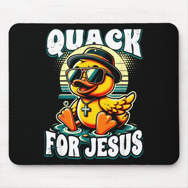 Mousepad Retro Rubber Duck Christian Rubber Ducky Quacks Fo (Frente)