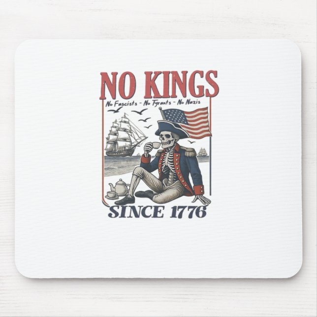 Mousepad Retro Sem Reis Desde 1776 Rejeitando Reis Clássico (Frente)