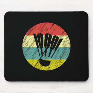 Mousepad Retro Shuttle Racket Esportivo Badminton Player At
