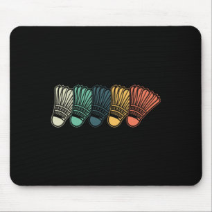 Mousepad Retro Shuttle Vintage Jogador de Badminton Esporte