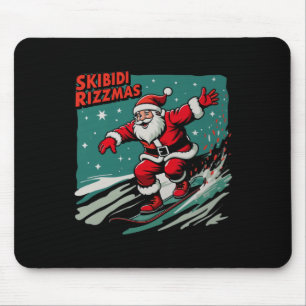 Mousepad Retro Skibidi Rizzmas Funny Santa Clause Skause B