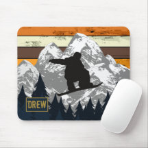 Retro Snowboard Skiing Mountain Ski Nome das Esfer