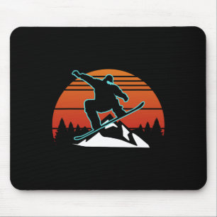 Mousepad Retro Snowboard Snowboarder Oferece Esportes De In