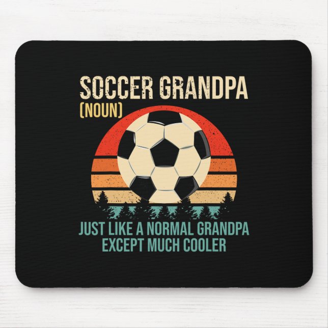 Mousepad Retro Soccer Grandpa Definition Shirt Soccer Playe (Frente)