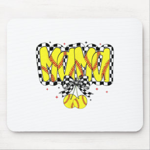 Mousepad Retro Softll Mamãe Cerejas Coquete Laço Xadrez